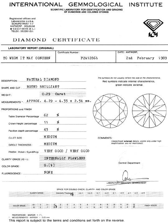Foto 9 - Diamant 0,29 Carat Brillant IGI Lupenrein Top Wesselton, D6083