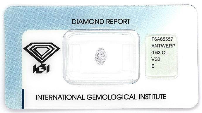 Foto 1 - Diamant 0,63ct River E VS2 Oval Schliff, IGI Zertifikat, D6684