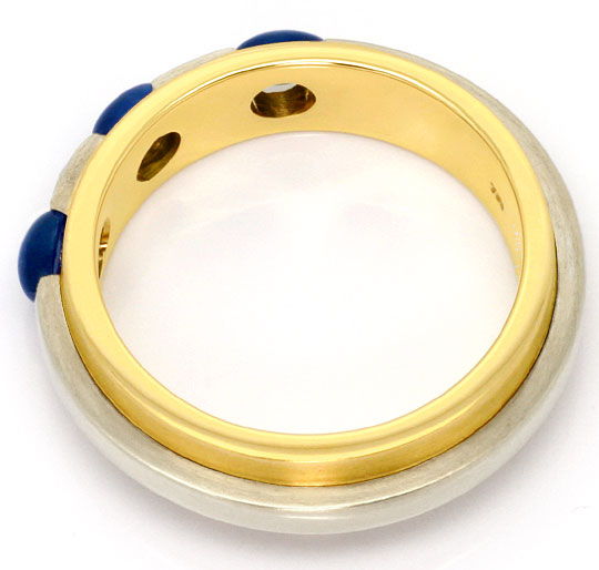 Foto 3 - Massiver Saphire Brillanten-Ring 18K Gelbgold-Weißgold, S4499