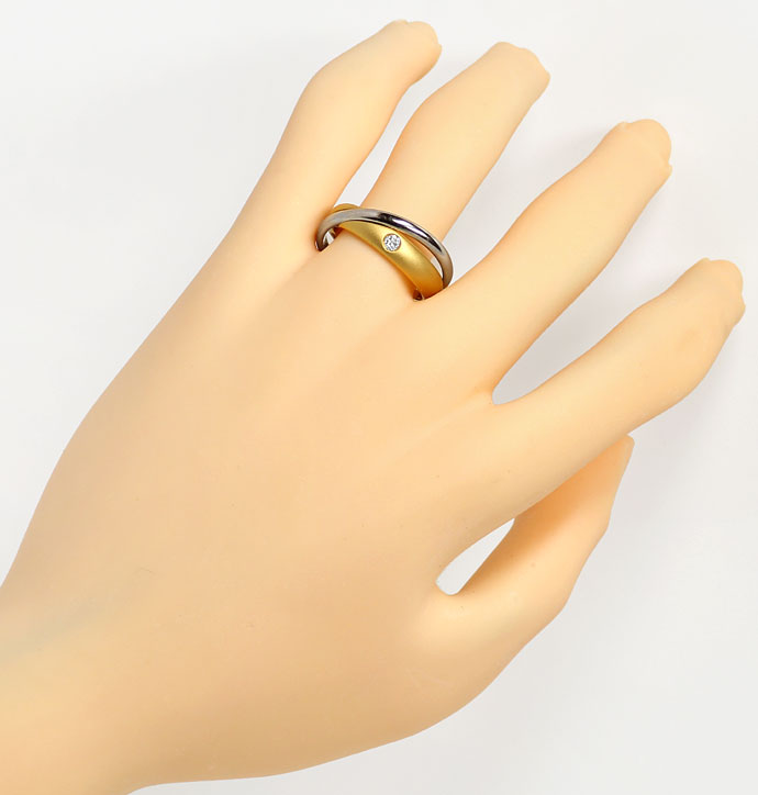 Foto 4 - Niessing Ring mit 0,07ct Brillant, Bicolor verschlungen, S6712