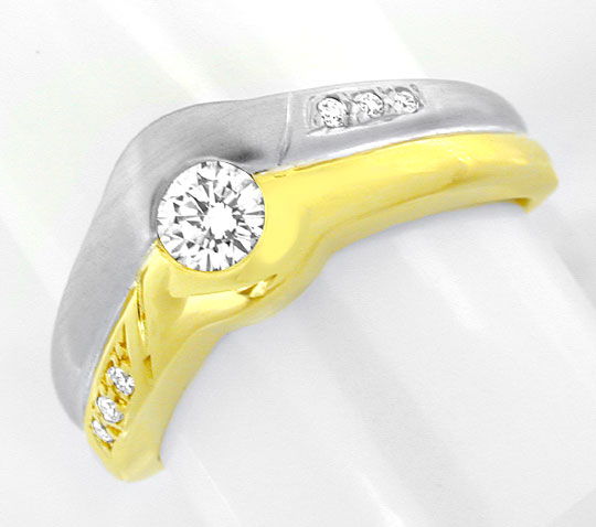 Foto 2 - Brillant-Ring 0,3ct Diamanten 14K Zweifarbig, S8938